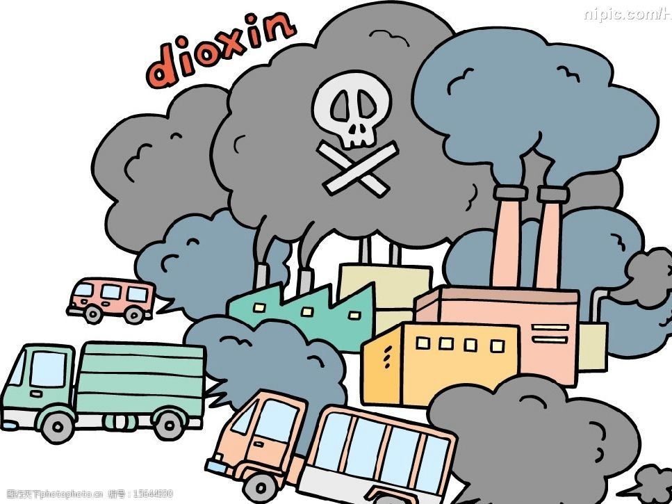 工厂污染漫画图片