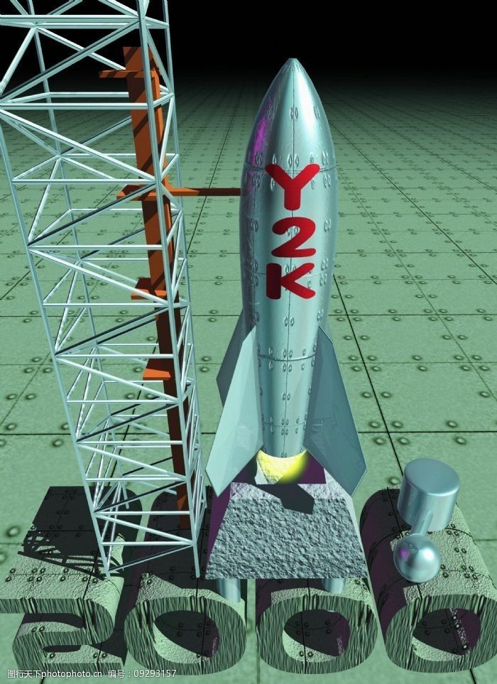 立体图形火箭图片