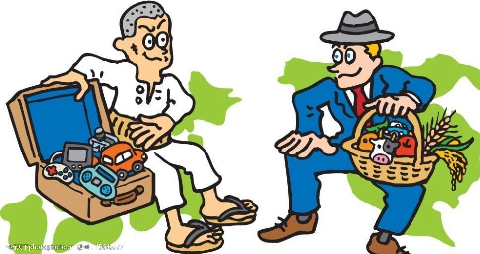 日本美国贸易漫画图片