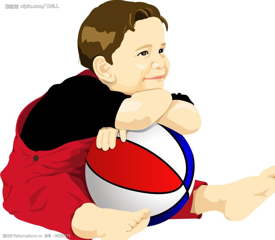 抱着篮球的儿童图片